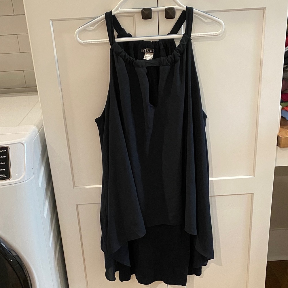 VENUS Black Halter Dress